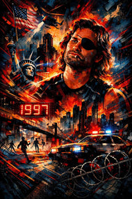 Snake Plissken Escape from New York Cinematic Wall Art Poster | Portrait