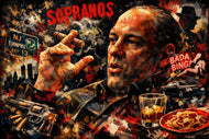 Tony Soprano Cinematic Abstract Wall Art Poster | Landscape