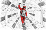 2001: A Space Odyssey Sketch Style Wall Art Poster | Landscape