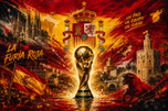 Spain FIFA World Cup Wall Art Poster | Landscape