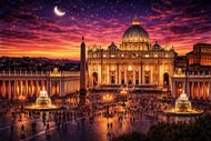 St. Peter’s Basilica Vatican City Wall Art Poster | Landscape
