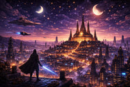 Star Wars Coruscant Cinematic Wall Art Poster | Landscape