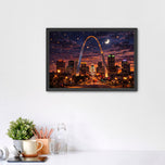 St. Louis Gateway Arch Twilight Wall Art Poster | Landscape