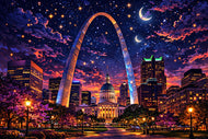 Gateway to the Stars - St. Louis Arch City Life Wall Art