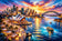 Sydney Australia Painting Style Wall Art Poster | Landscape