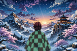 Tanjiro Demon Slayer Japan Inspired Anime Wall Art Poster | Landscape