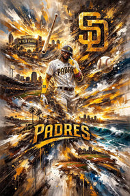 Fernando Tatis Jr. San Diego Padres MLB Wall Art Poster | Portrait