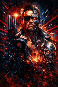 Terminator Arnold Schwarzenegger Cinematic Wall Art Poster | Portrait