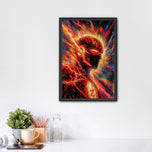 The Flash Paint Style Wall Art Poster | Portrait