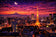 Tokyo City After Dark Wall Art Poster | Landscape