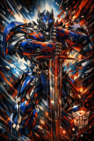 Optimus Prime Transformers Cinematic Wall Art Poster | Portrait