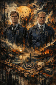 Rust Cohle x Marty Hart True Detective Cinematic Wall Art Poster | Portrait