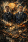 Rust Cohle x Marty Hart True Detective Cinematic Wall Art Poster | Portrait