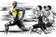 Usain Bolt Iconic Stride Ink Style Wall Art Poster | Landscape