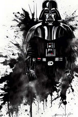 Darth Vader Star Wars Ink Style Wall Art Poster | Portrait