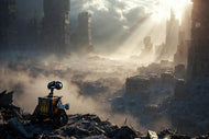 Wall-E Post Apocalyptic Earth Cinematic Wall Art Poster | Landscape