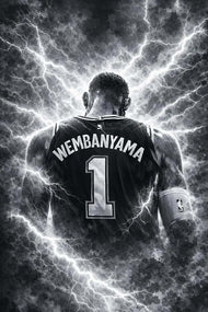 Victor Wembanyama San Antonio Spurs NBA Wall Art Poster | Portrait