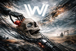 Westworld Skull Cinematic Wall Art Poster | Landscape