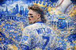 Bobby Witt Kansas City Royals MLB Wall Art Poster | Landscape