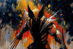 Wolverine Painted Style Wall Art Poster  | Landscape