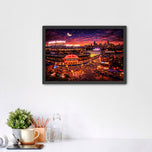 Wrigley Field MLB Chicago Skyline Wall Art Poster | Landscape