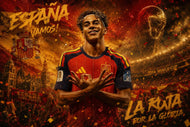 Lamine Yamal Spain World Cup Wall Art Poster | Landscape