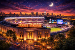 Yankee Stadium Twilight Wall Art Poster | Landscape