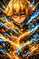 Zenitsu Thunder Breathing Demon Slayer Anime Wall Art Poster | Portrait